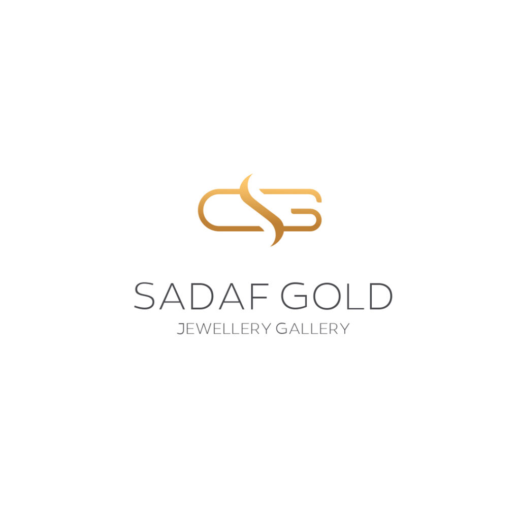 طراحی لوگو طلا فروشی و جواهرات sadaf gold gallery